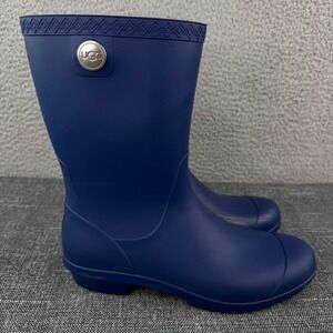 UGG Boots 10 Womens Blue Matte Lined insole Rain Waterproof Casual USA Made